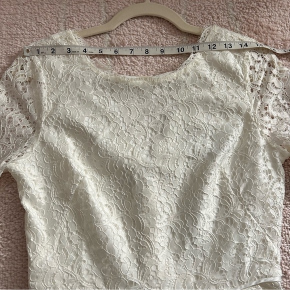 NWT BHLDN Lace Long Sleeve Romper Ivory SZ 6 Wedding Bridal Shower Bachelorette - Picture 7 of 16
